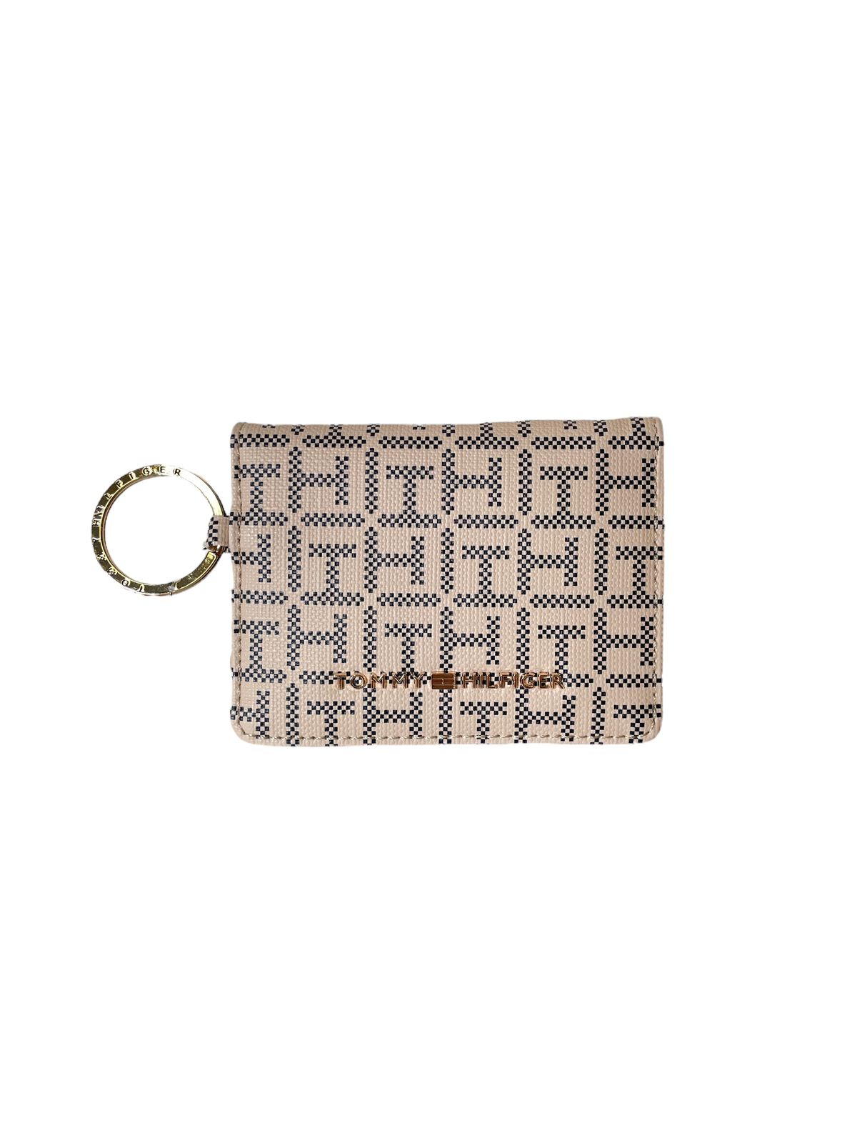 Tarjetero Tommy Hilfiger Beige con Anillo Dorado